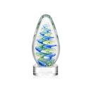 Jezebel on Lockwood Base Clear Tear Drop Glass Trophy