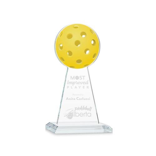 Awards and Plaques - Crystal Trophies - Edenwood Pickleball Clear Towers Crystal Trophy