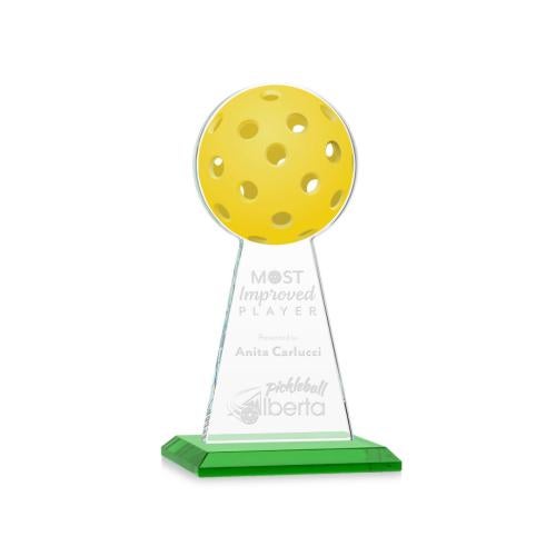 Awards and Plaques - Crystal Trophies - Edenwood Pickleball Green Towers Crystal Trophy