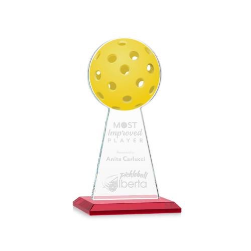 Awards and Plaques - Crystal Trophies - Edenwood Pickleball Red Towers Crystal Trophy