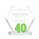 Riviera Anniversary No 40 Green Polygon Crystal Trophy