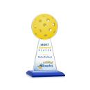 Edenwood Pickleball Full Color Blue Towers Crystal Trophy
