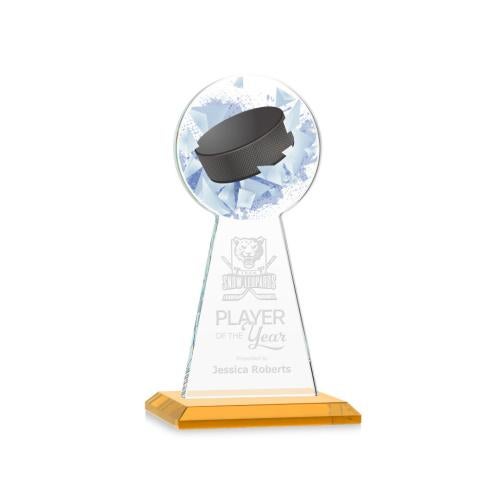 Awards and Plaques - Crystal Trophies - Edenwood Hockey Amber Towers Crystal Trophy