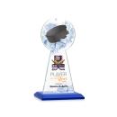 Edenwood Hockey Full Color Blue Circle Crystal Trophy