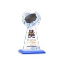 Edenwood Hockey Full Color Sky Blue Towers Crystal Trophy