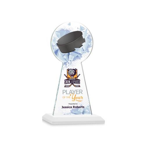 Awards and Plaques - Crystal Trophies - Edenwood Hockey Full Color Fagan Towers Crystal Trophy