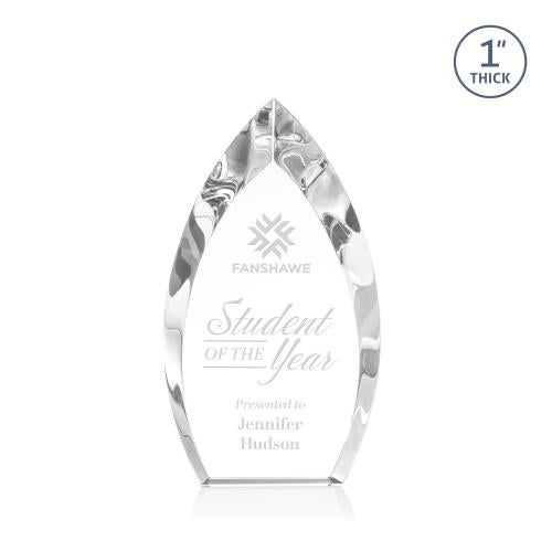Awards and Plaques - Crystal Trophies - Marinello Clear Peaks Crystal Trophy
