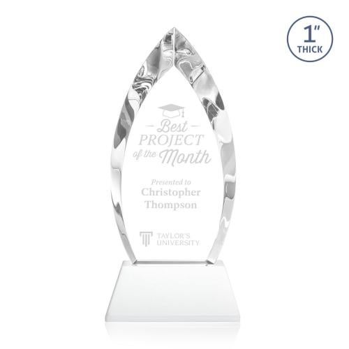 Awards and Plaques - Crystal Trophies - Marinello on Base Fagan Peaks Crystal Trophy