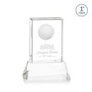 Louis Golf on Base Clear Rectangle Crystal Trophy