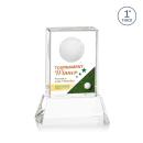Louis Golf Full Color on Base Clear Rectangle Crystal Trophy