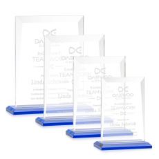 Prieto Blue Rectangle Crystal Trophy - Crystal Trophies