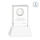 Stewart Globe on Base Fagan Rectangle Crystal Trophy