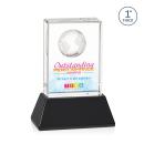 Stewart Full Color on Base Black Rectangle Crystal Trophy