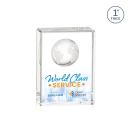 Stewart Globe Full Color Rectangle Crystal Trophy