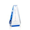 Carmel Blue Tear Drop Crystal Trophy