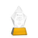 Barron on Base Amber Polygon Crystal Trophy