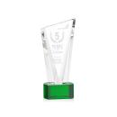 Maher on Half Round Base Green Peaks Crystal Trophy