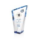 Maher Full Color Blue Peaks Crystal Trophy