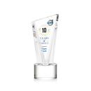 Maher Full Color on Round Base Clear Peaks Crystal Trophy