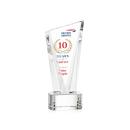 Maher Full Color on Half Round Base Clear Peaks Crystal Trophy