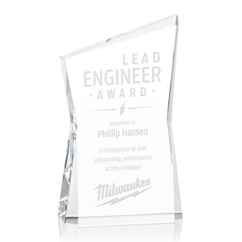 Awards and Plaques - Crystal Trophies - Roswell Peaks Crystal Trophy