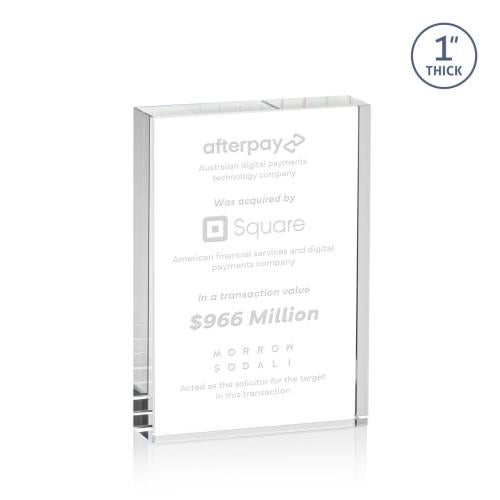 Awards and Plaques - Crystal Trophies - Bendell Rectangle Crystal Trophy