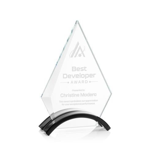Awards and Plaques - Crystal Trophies - Fremont Black Crystal Trophy