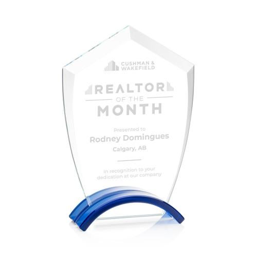 Awards and Plaques - Crystal Trophies - Pullman Blue Peaks Crystal Trophy