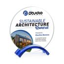 Holton Full Color Blue Circle Crystal Trophy