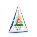 Bragg Full Color Blue Pyramid Crystal Trophy