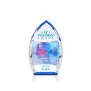 Grossman Full Color Blue Peaks Crystal Trophy