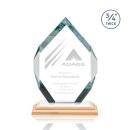 Diamond Diamond Bamboo/White Polygon Wood Trophy