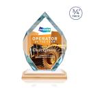 Diamond Diamond Full Color Bamboo/White Polygon Wood Trophy