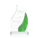 Oakley Green Flame Crystal Trophy