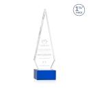 Cullen on Plated Base Blue Crystal Trophy