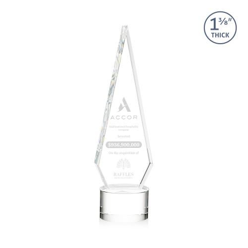 Awards and Plaques - Crystal Trophies - Cullen on Round Base Clear Crystal Trophy