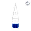 Cullen on Round Base Blue Crystal Trophy