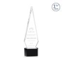 Cullen on Half Round Base Black Crystal Trophy