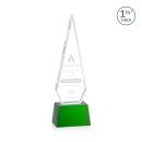 Cullen on Small Base Green Crystal Trophy