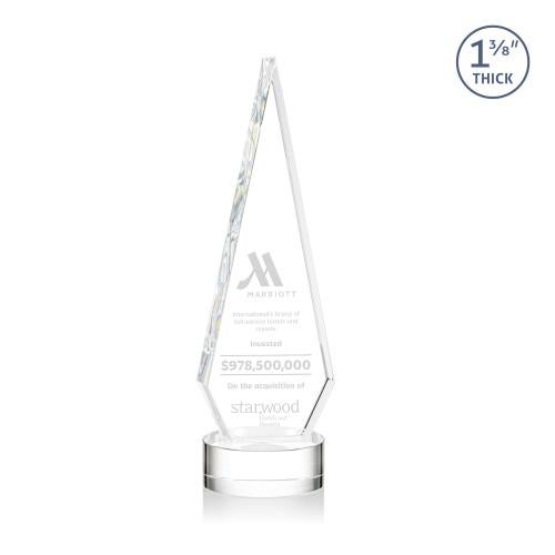 Awards and Plaques - Crystal Trophies - Cullen on Lockwood Base Clear Crystal Trophy