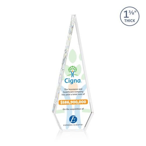 Awards and Plaques - Crystal Trophies - Cullen Full Color Polygon Crystal Trophy