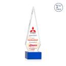 Cullen Full Color on Plated Base Blue Crystal Trophy