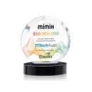 Matlow Full Color Black Circle Crystal Trophy