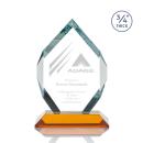 Diamond Diamond Amber Polygon Crystal Trophy