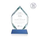 Diamond Diamond on Helton Blue Polygon Crystal Trophy