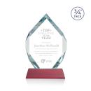Diamond Diamond on Helton Red Polygon Crystal Trophy