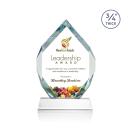 Diamond Diamond Full Color on Helton Starfire Polygon Crystal Trophy
