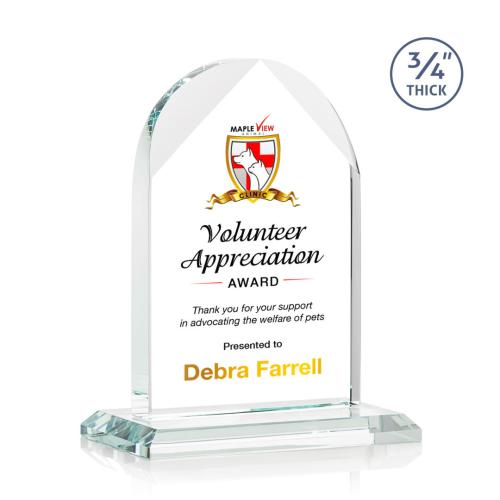 Awards and Plaques - Crystal Trophies - Cortez Vividprint™ Clear Peaks Crystal Trophy