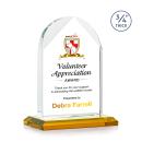 Cortez Full Color Amber Peaks Crystal Trophy