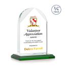 Cortez Full Color Green Peaks Crystal Trophy